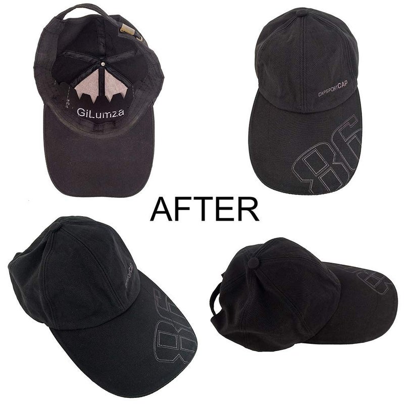 Gilumza (Upgrade) 4pk Black Baseball Caps Inserts Strip Crown Flexible & Long Lasting Hat Shaper Plastic Hat Liner Support for Snapback Caps Fitted Caps Ball Sports Caps and More, 4 PK - Image 4